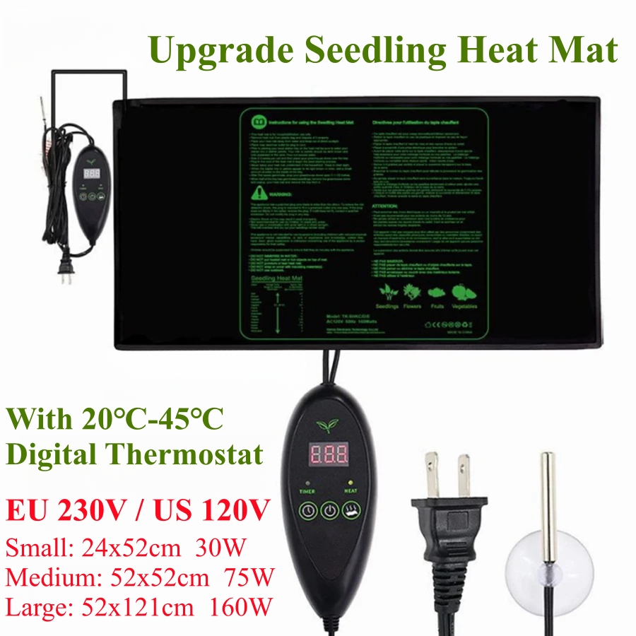 묘목 열 매트 방수 열 패드, 20 ℃-45 ℃ 디지털 - Heat Mat Seedling 리뷰 및 가격